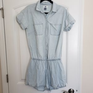 Chambray Romper, TALL sizing